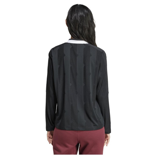 Adidas Γυναικεία κοντομάνικη μπλούζα Tiro Q4 3-Stripes Jacquard Long Sleeve W